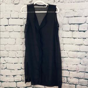 Metaphor Long Black Blouse